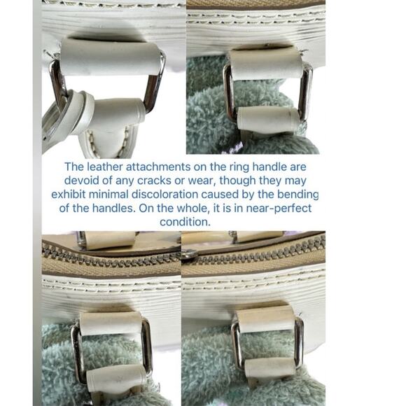 Louis Vuitton Ivory Epi Leather Alma GM Bag Silver Hardware - Picture 5 of 10